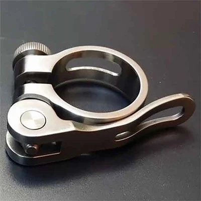 Braçadeira de selim de bicicleta de titânio